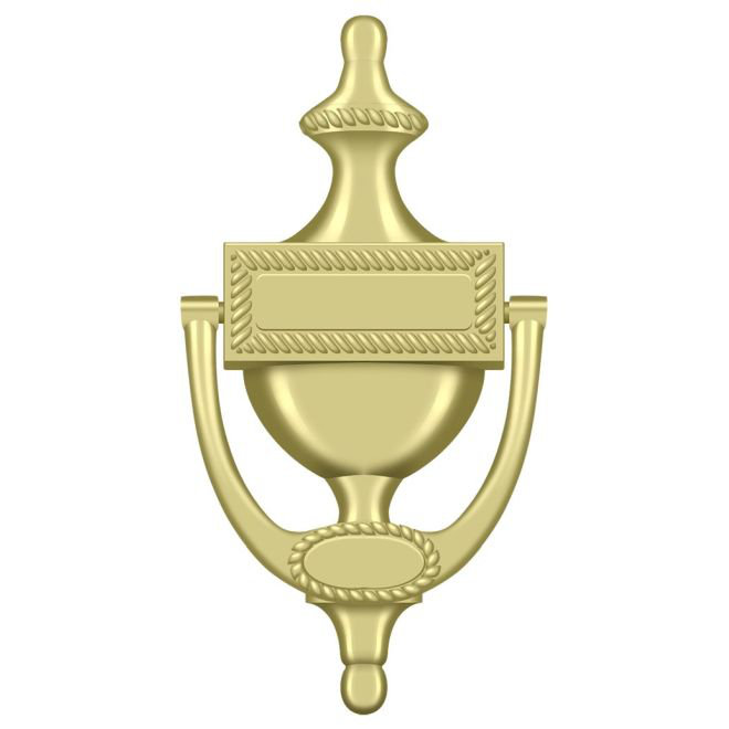 Victorian Brass Door Knocker, Polished Brass