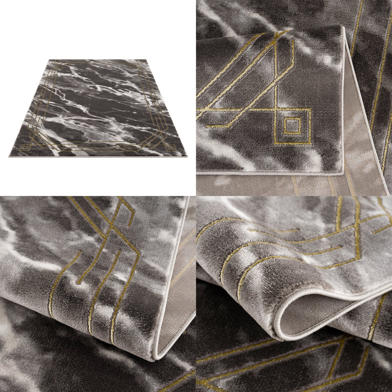 Roxandra Abstract Indoor Rug, Rectangle 3'11" x 5'3"