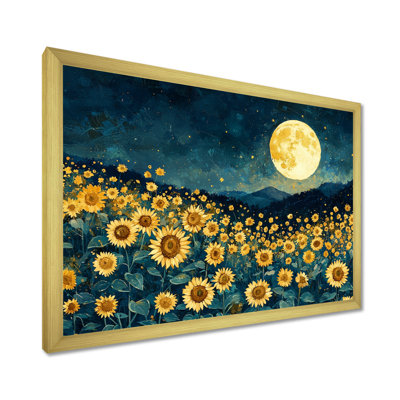 «Midnight Sunflowers» par Vincent II - art mural tournesols