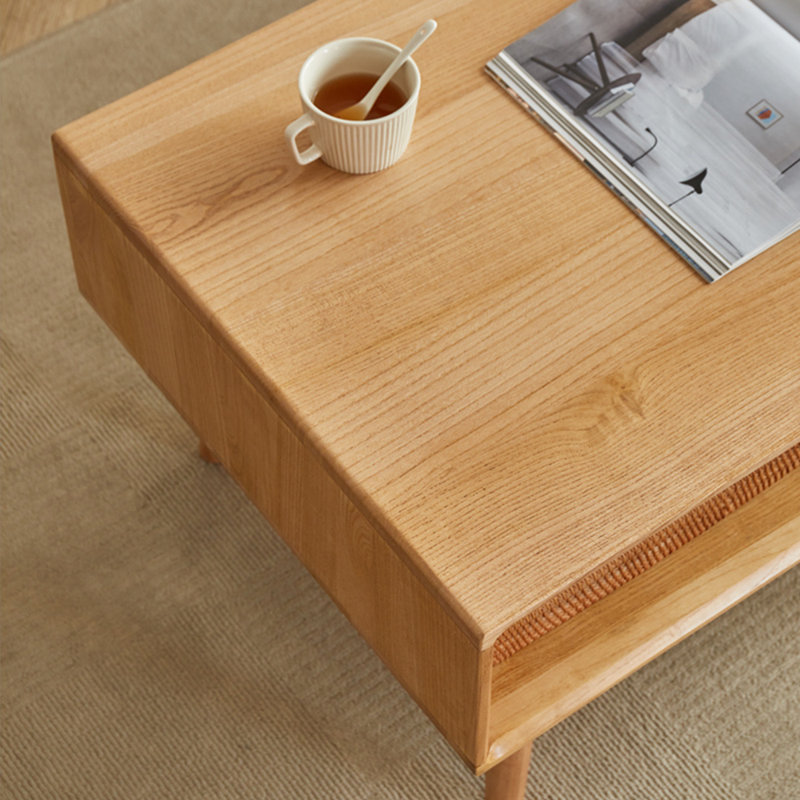 Table basse élégante avec rangement double face, Burlywood