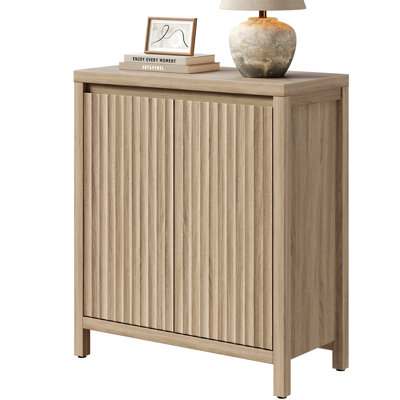 29.1"W Fluted Panel Sideboard  With 2 Adjustable Shelves