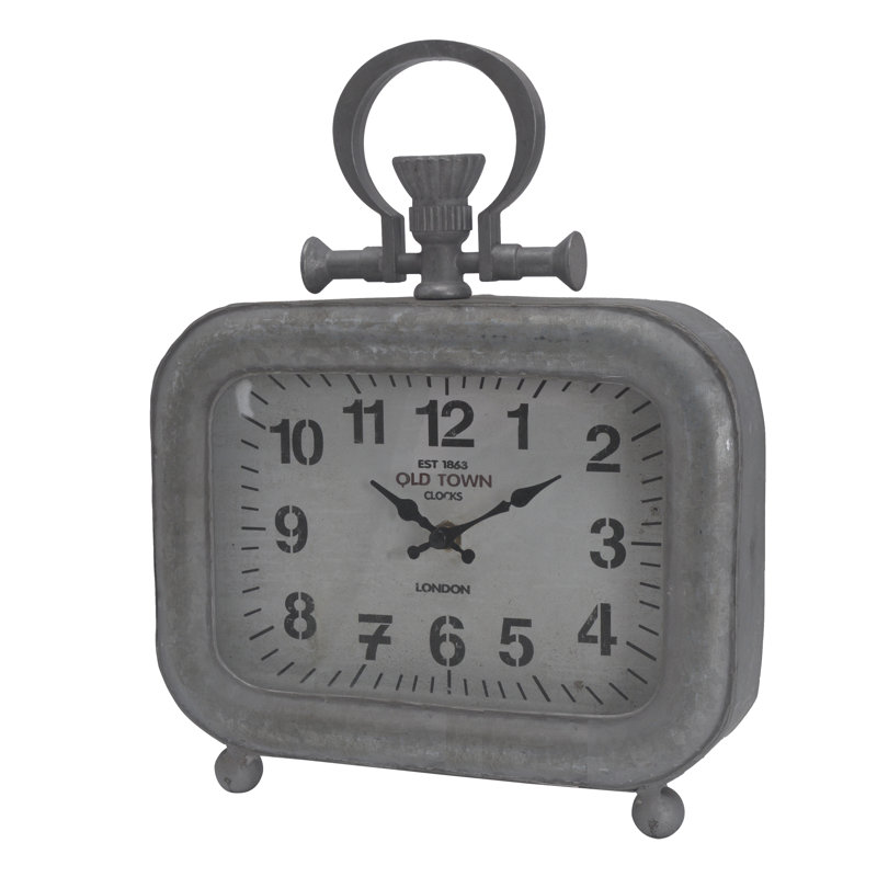 Horloge de table industrielle industrielle grise