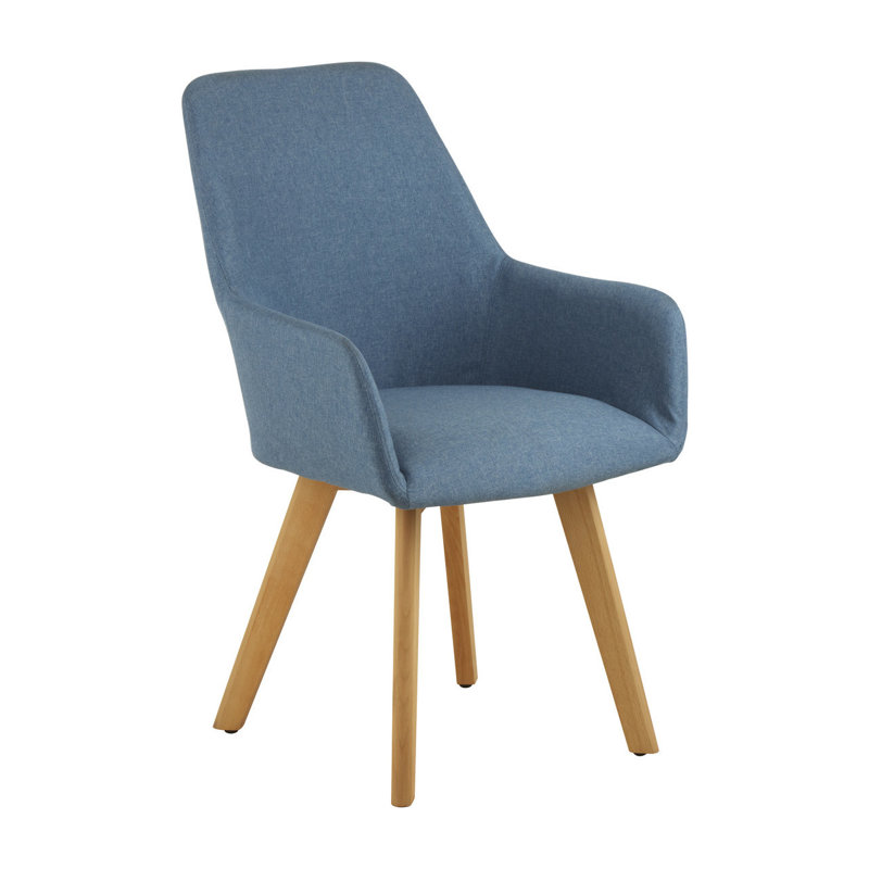 Kai 51cm H Polyester Blend Upholstered Armchair, Blue