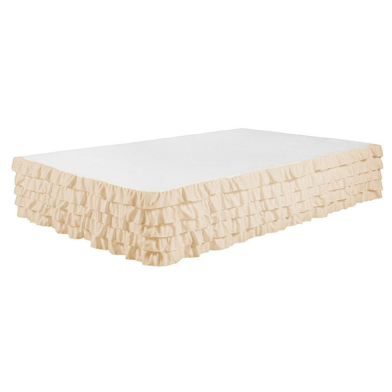 Bedskirt 2 14” Bed Skirt, Twin, Beige