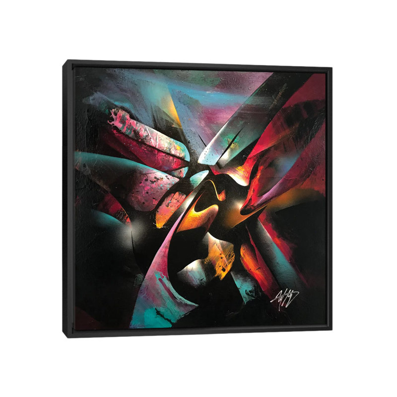 «Bird of Paradise», reproduction sur toile, H 18 po x l 18 po x P 1,5 po, Toile avec cadre noir, Pas de tapis