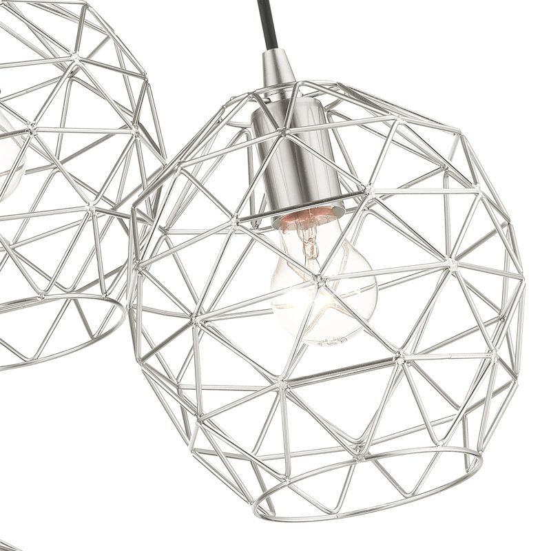Jolet 3 - Light Unique/Statement Pendant, Brushed Nickel