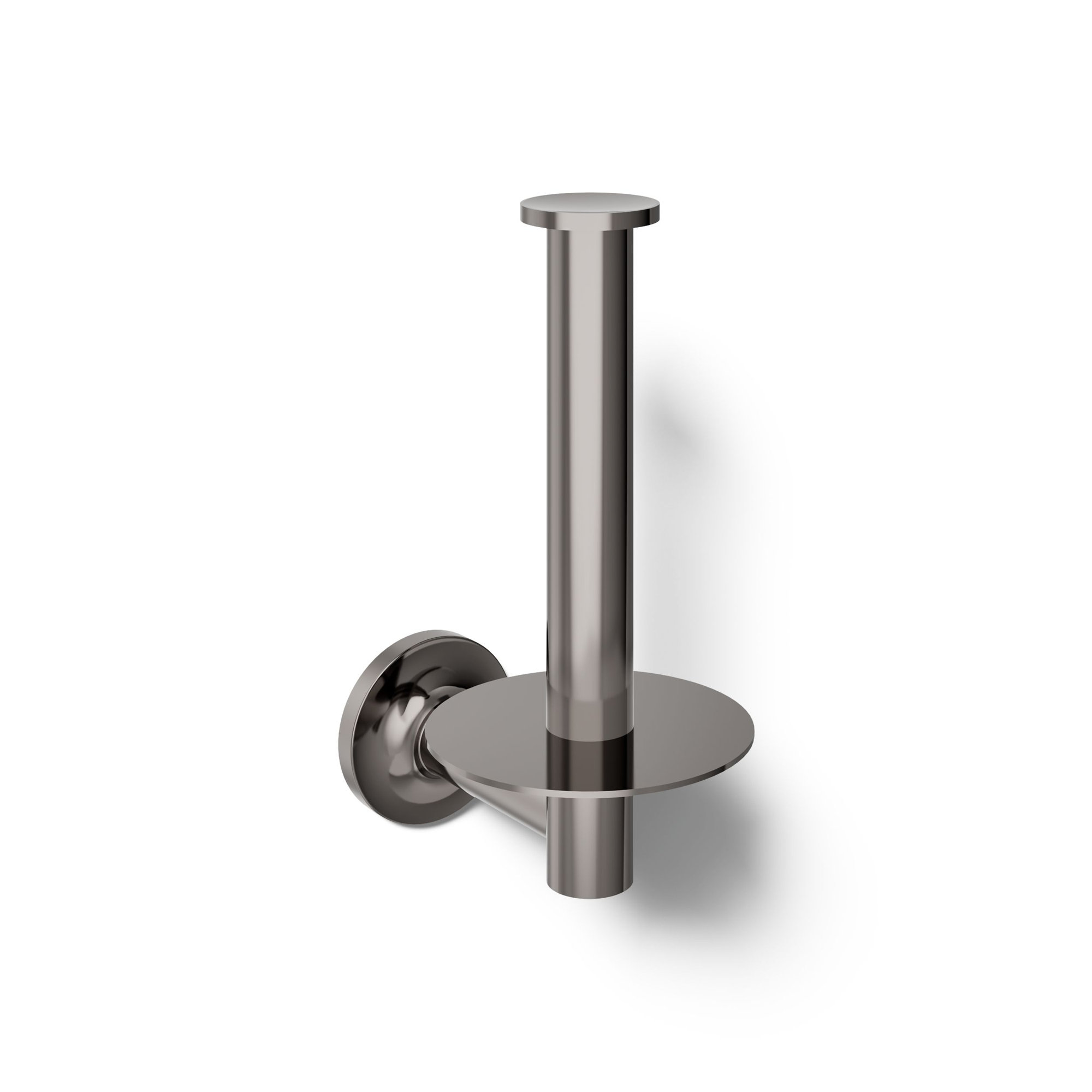 Purist Vertical Toilet Paper Holder, Wall-Mount Bathroom Toilet Paper Holder, Vibrant Titanium