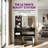 Vanity Desk Set with LED Sliding Mirror & Cushioned Stool, Dresser Set with 2 AC+2 USB Outlets & Hair Dryer Holder, Touch Control 3-Color Light for Bedroom-1523728881