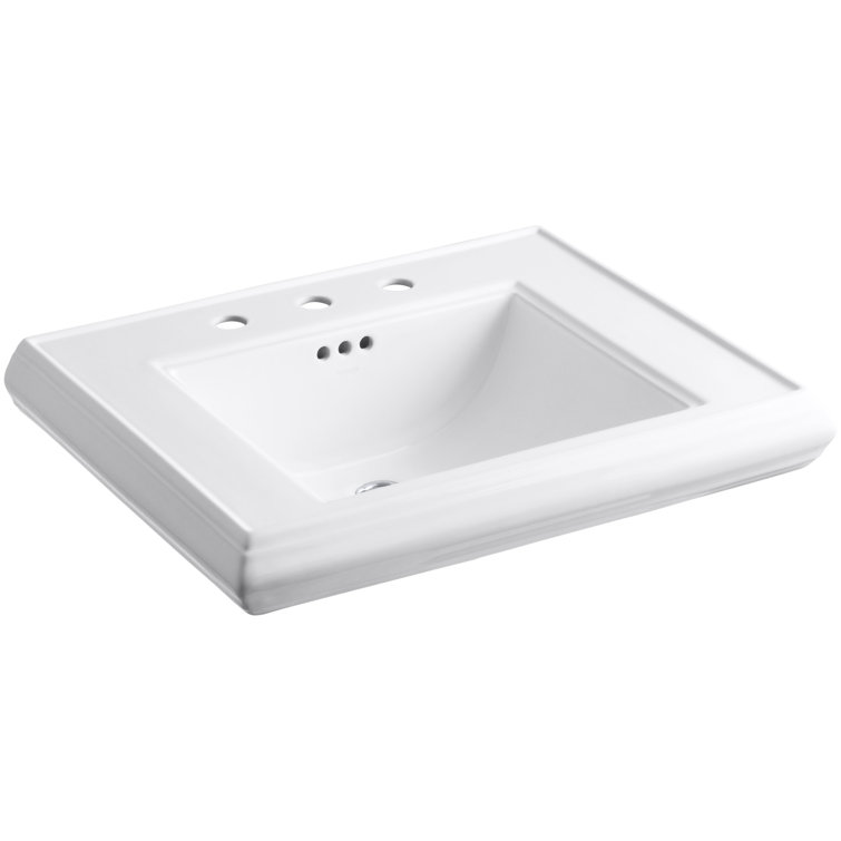 Memoirs® Rectangular Pedestal Bathroom Sink with Overflow