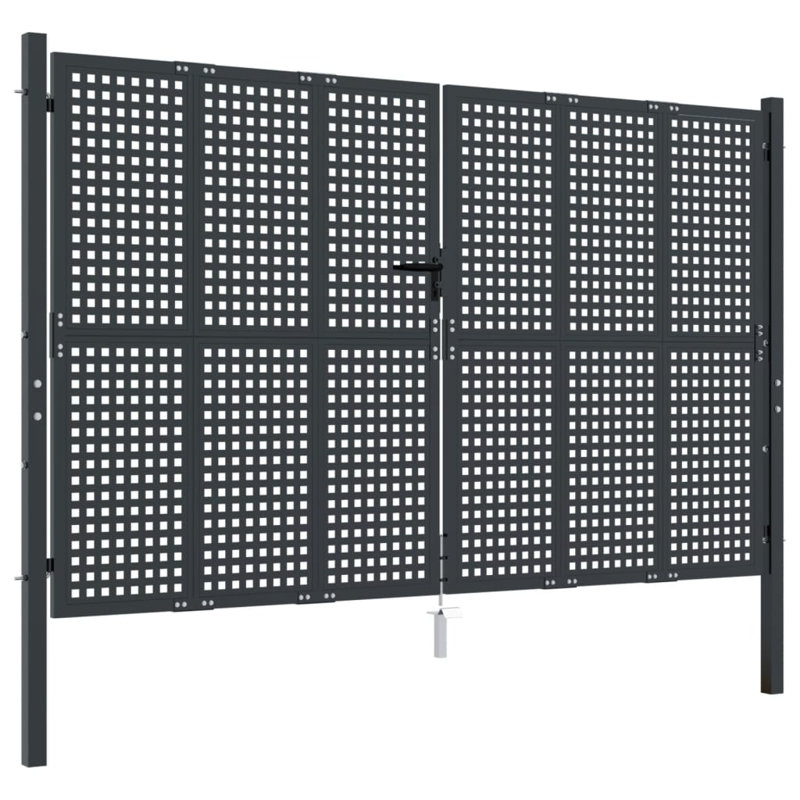 Ebern Designs Garden Gate Anthracite , 300cm H x 250cm W x 2.4cm D