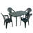 Rimini Rectangular Table with 4 Chairs Garden Set-972142372