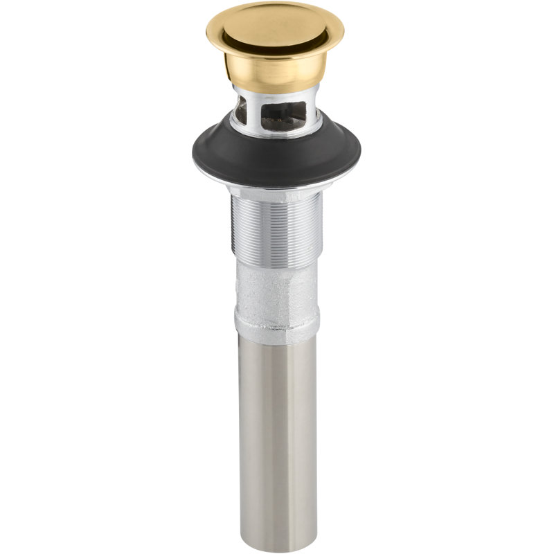 Pop-Up Bathroom Sink Drain, Yes, Vibrant Brushed Moderne Brass