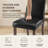 17.3'' Wide Modern Upholstered Fabric High Back Parsons Side Dining Chair with Solid Wood Legs-643506715