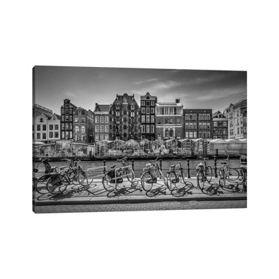 Amsterdam Singel With Flower Market by Melanie Viola - Wrapped Canvas Painting