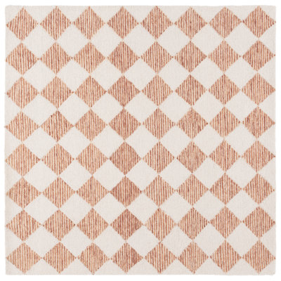 Ebony Hand Tufted Wool Pile Checkered Rug