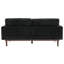 Causeuse en chenille noire confortable et moderne pour la maison