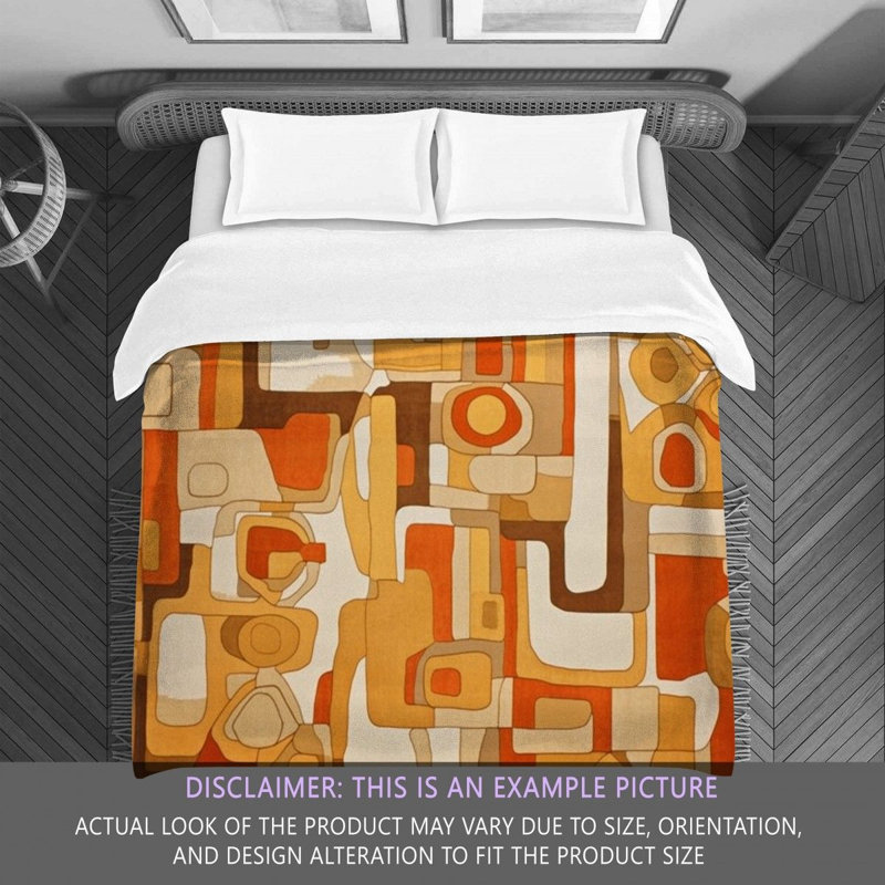 Funky Bedding, Twin Comforter, Gold/Orange Abstract