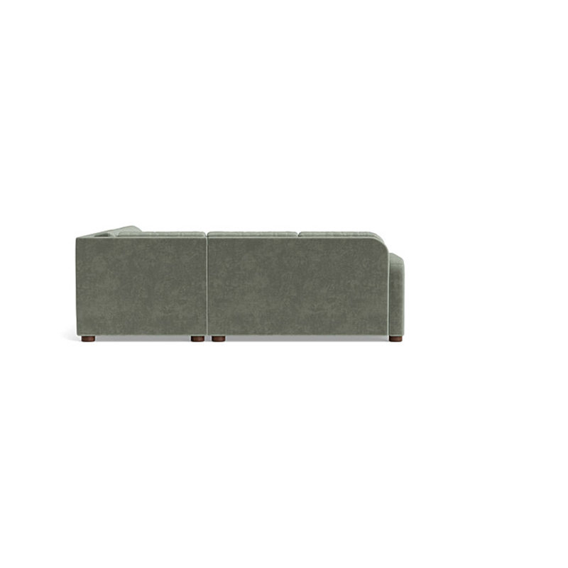 Archie Corner Sectional (95" x 95" ), Corner On Right, Velvet - Sage