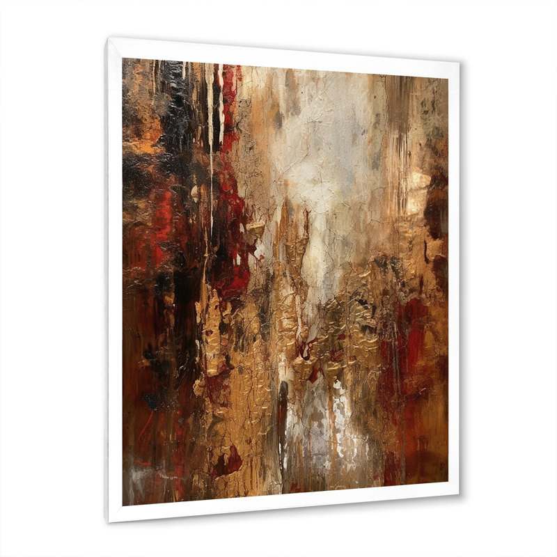 Révélations italiennes anciennes en or et rouge - reproduction d'art sur toile, H 32 po x l 16 po x P 1 po