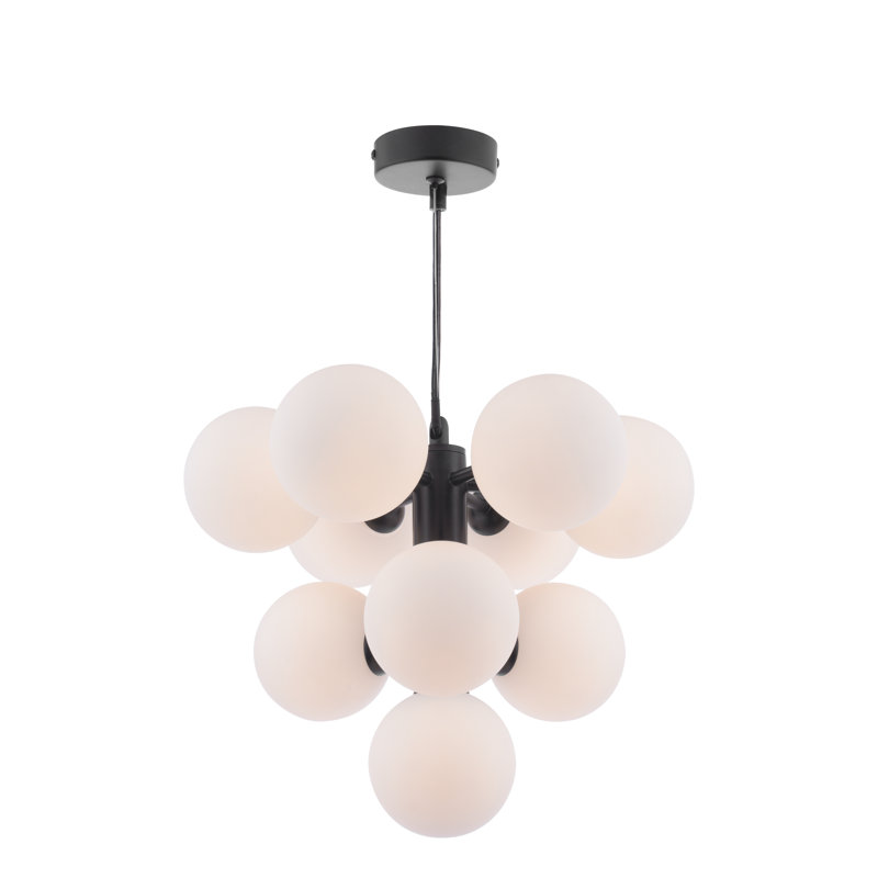Vine 10LT TREE PENDANT BLACK CW GLS, Matt Black/Opal