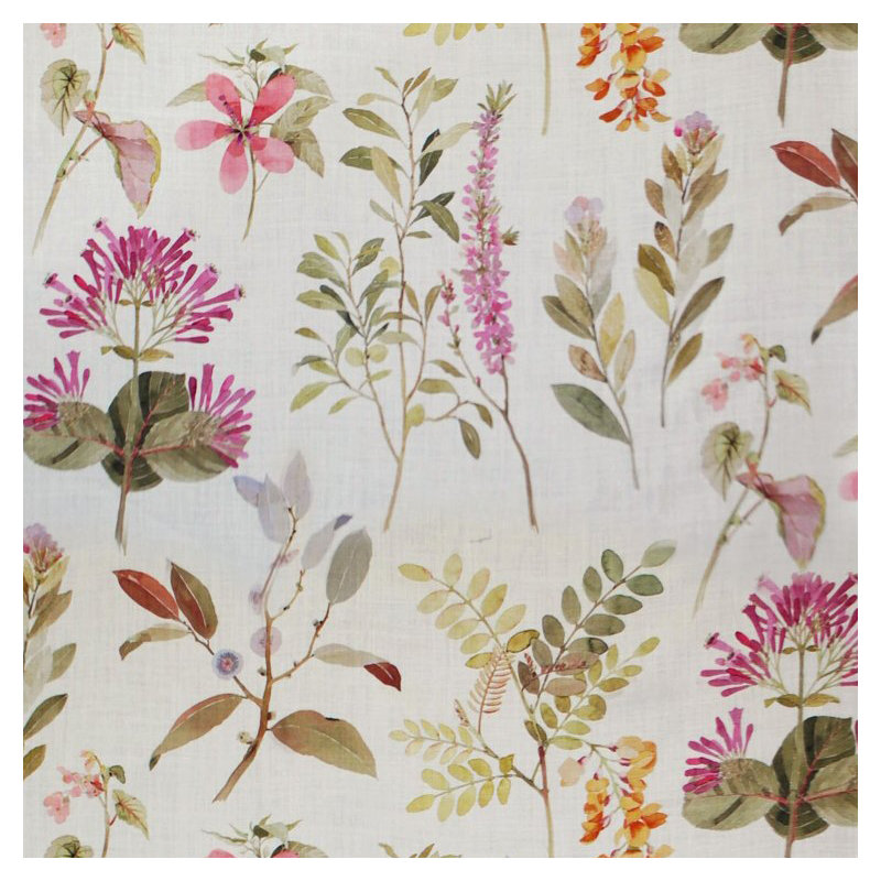 Tissu sissinghurst, Mauve / multicolores
