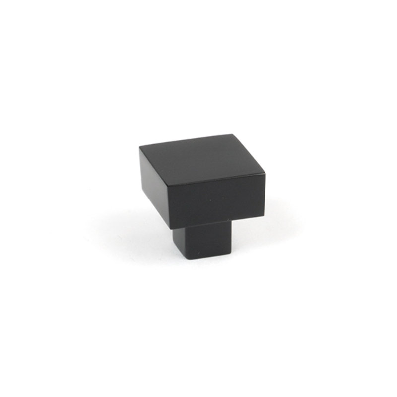 Square Knob, 2.5 cm, Matt Black