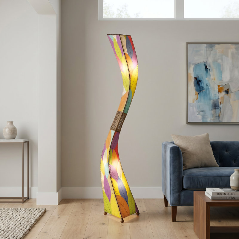 Lampe sur pied géante 72 "flow Giant, Brun / Vert