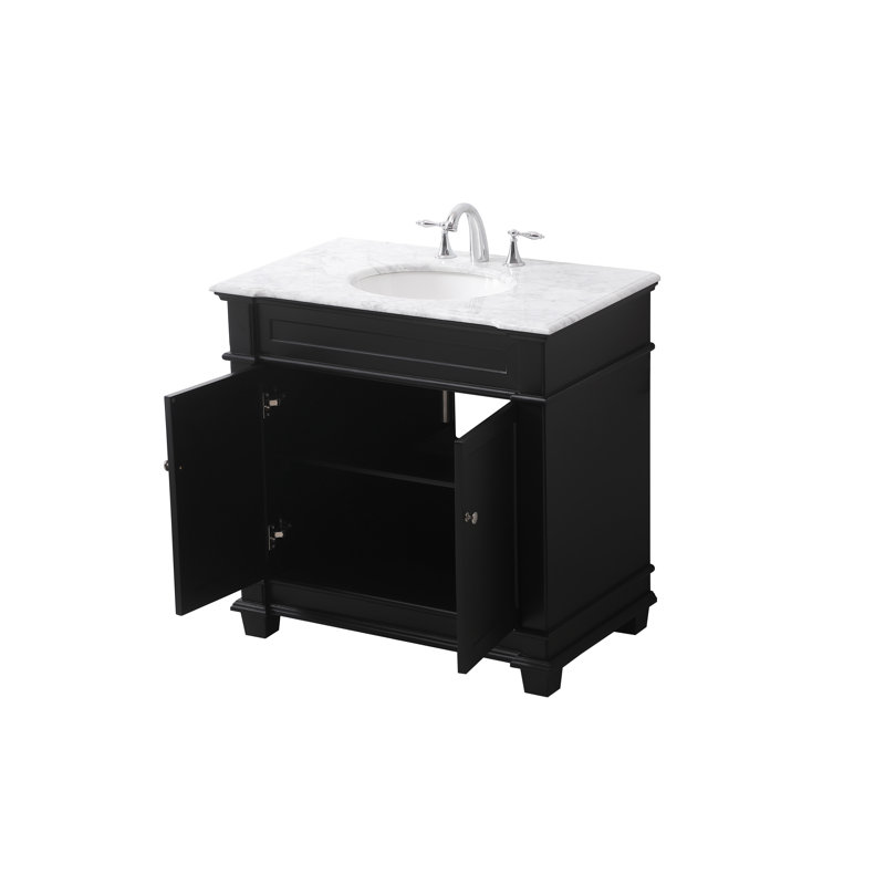 Ensemble de meuble-lavabo simple 36 po Lydie, Noir