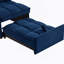 Canapé-lit simple capitonné avec dossier réglable et coussins, méridienne convertible-340563162