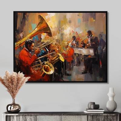 Brass Band Golden Tuba Orchestra  Musician Wall Art