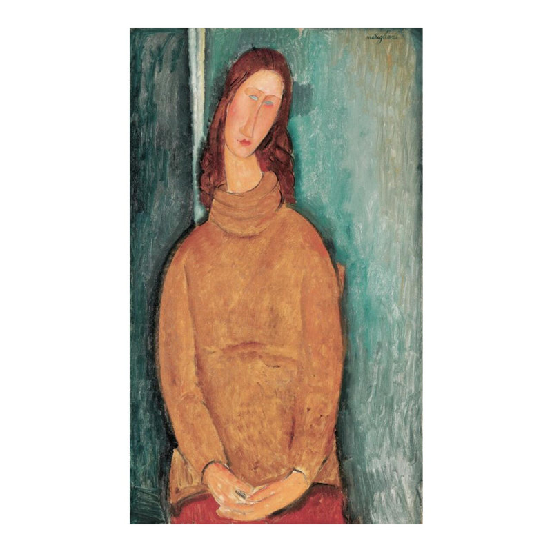 Portrait de Jeanne Hébuterne par Amedeo Modigliani - Estampe numérique, H 20 po x l 16 po