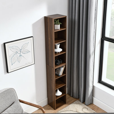 8 grandes bibliothèques avec tablettes réglables, support à double tour multifonctionnel pour le bureau personnel et armoire de rangement à CD avec tablettes, présentoir de bureau, apparence stable exquise