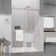 Lustre 48" W X 76" H Double Sliding Semi- Frameless Shower Door with 5/16"(8mm) Clear Tempered Glass