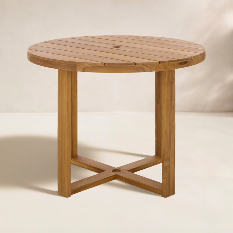 Amira Mayaguana Round Teak Dining Table