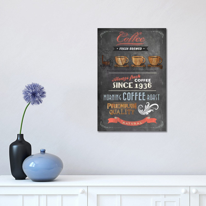 Coffee Menu II by Drako Fontaine - Wrapped Canvas Gallery-Wrapped Canvas Giclée, 45.72cm H x 30.48cm W