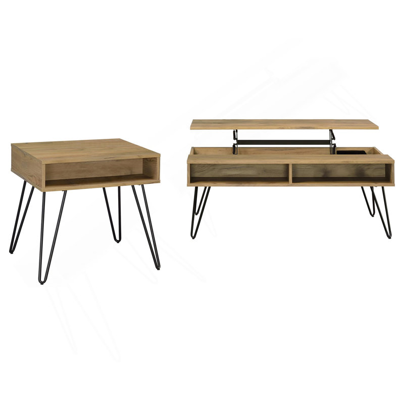 Ensemble de table basse et table de bout 2 pièces Golden Oak
