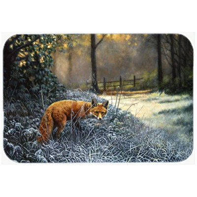 Caroline's Treasures Fox on the Hunt Glass Cutting Board