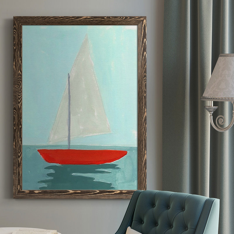 Taylorville petite voile II, peinture sur toile encadrée, Noyer, H 43,5 po x l 31,5 po x P 1 po