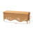Chandler Accent Bench with Scallop Border in Light Honey Rattan, 17.51" H X 47.43" W X 15.92" D