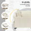 Canapé-lit inclinable en velours 55 po-732350147