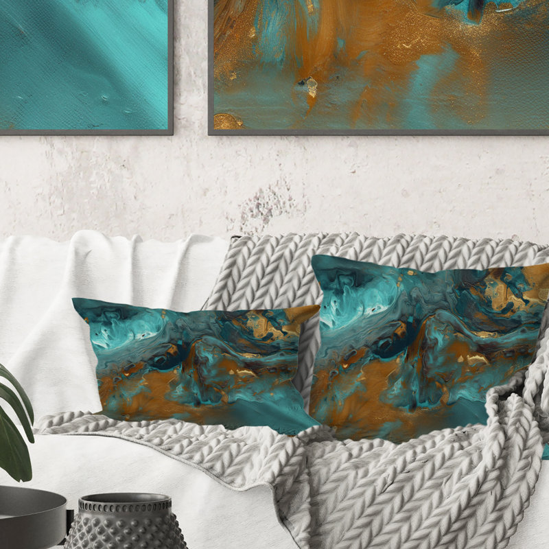 Coussin Whirling Waves - imprimé abstrait