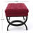 Chic Red Fabric With Diamond Stitching And Stylish Half-Circle Legs Stunning Modern Design Classic Button Tufting