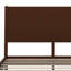 Structure de lit moderne en bois rustique, lattes de bois stables et support en métal-130090539-130090541