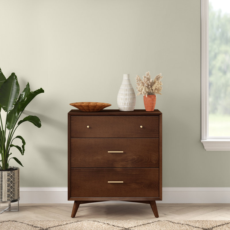 Commode à trois tiroirs Williams, Noyer