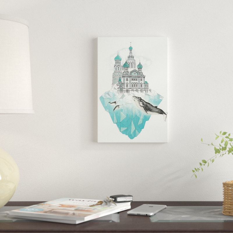 « st. petersiceburg », impression sur toile, H 12 po x l 8 po x P 0,75 po, Toile tendue, Pas de tapis
