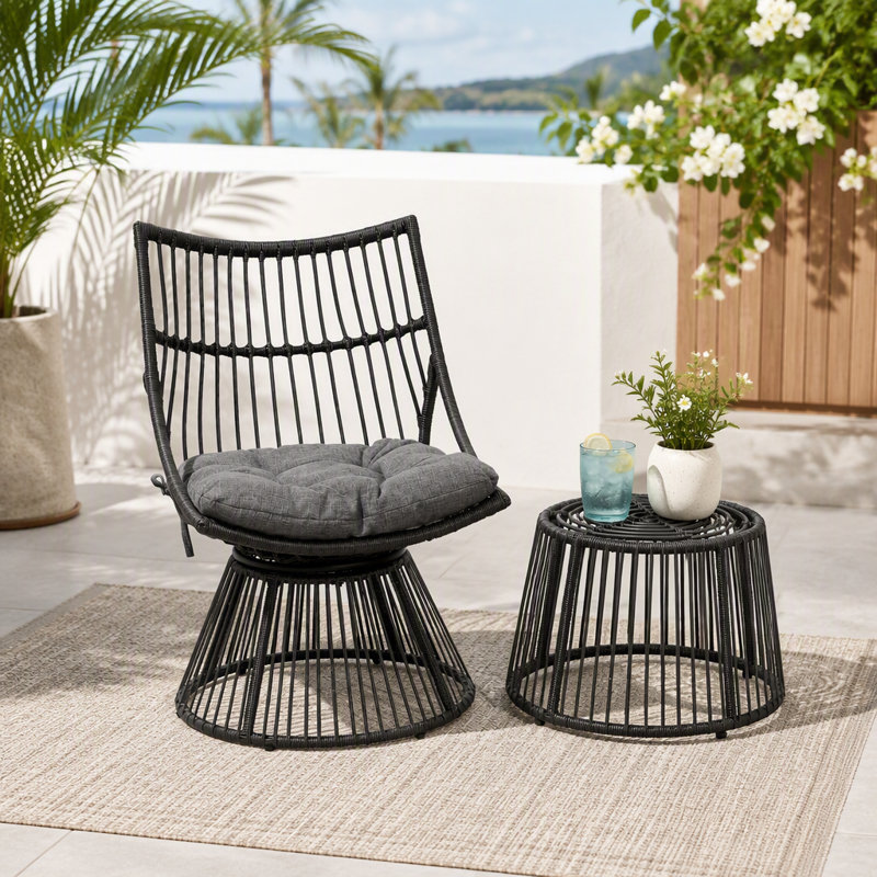 CHAISE ET TABLE D'APPOINT ELAINE