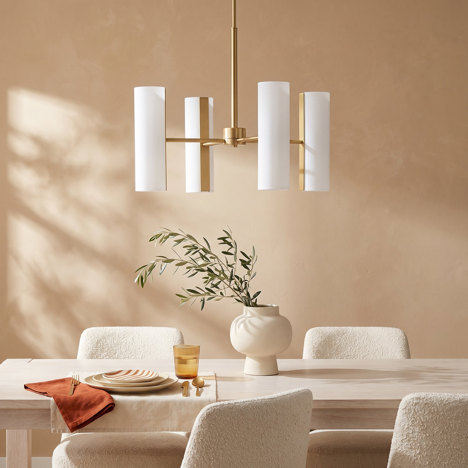 Capalino 8-Light Chandelier, 19.625" H x 24" W x 24" D, Satin Brass