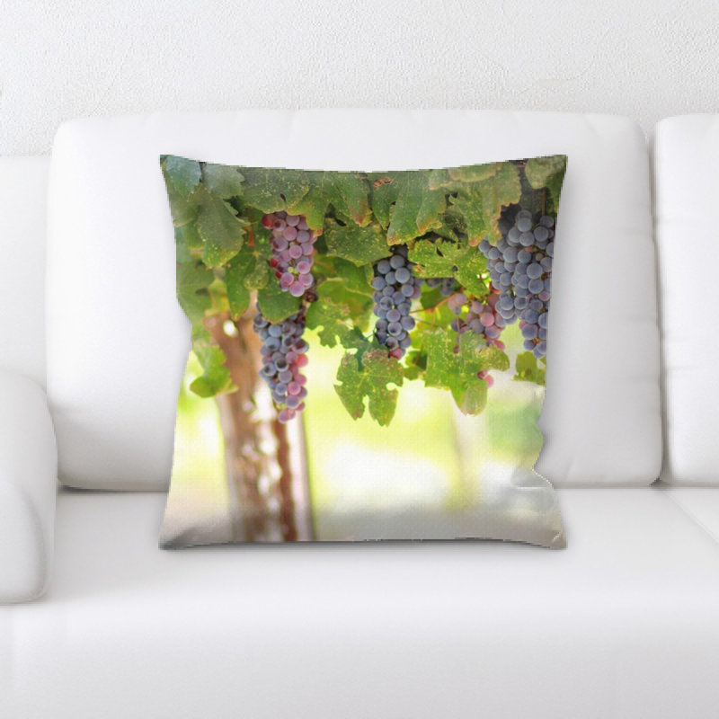 Coussin décoratif raisins