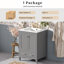Meuble-lavabo de 24 pouces avec lavabo intégré et rangement polyvalent, avec portes à fermeture en douceur et tiroir pour les salles de bain modernes-1076259233
