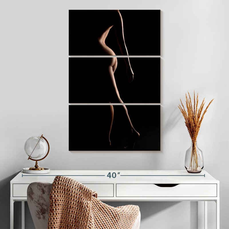 Femme nue debout Bodyscape II, H 32 po x l 20 po
